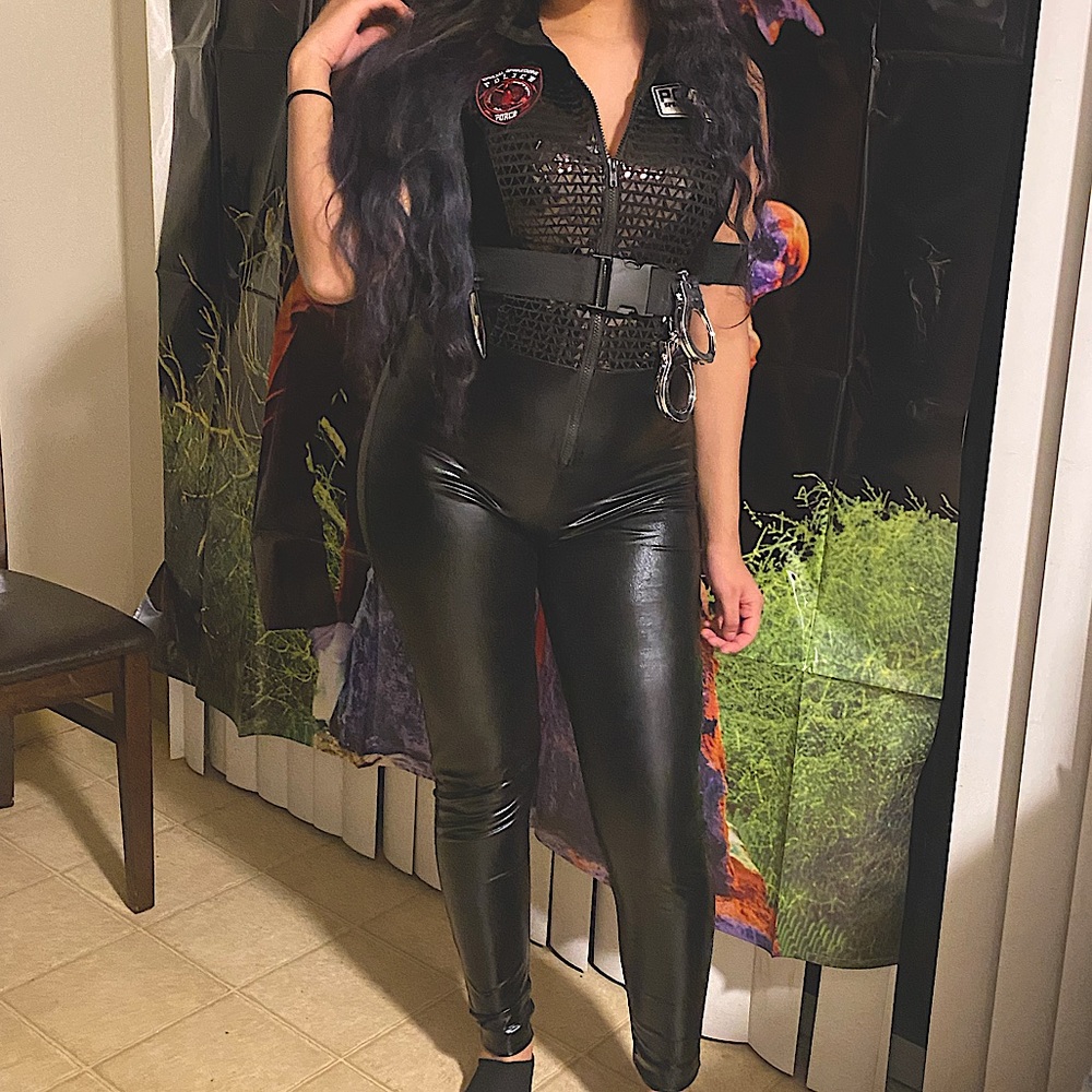 Leather cop costume
